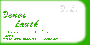 denes lauth business card